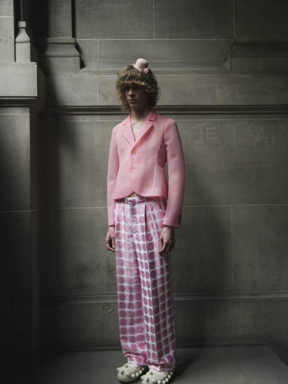 SS25 WALTER VAN BEIRENDONCK Pink Organza Blazer - Picture 6 of 7